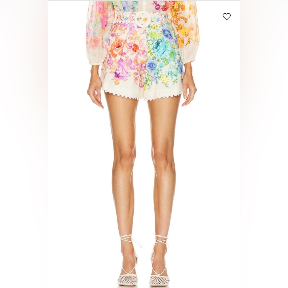 Zimmermann Floral Raie Tuck Short Size 1